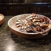 Zebra bread (NOT gluten-free, but looked awesome) at Walt Disney World - Tusker House Restaurant in Lake Buena Vista