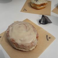 Cinamon roll at Crosstown Doughnuts Vegan in London