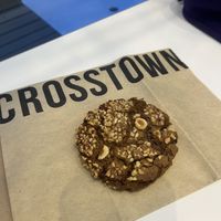 ginger hazelnut nut and dark chocolate cookie  at Crosstown Doughnuts Vegan in London
