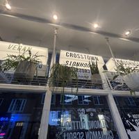 front window  at Crosstown Doughnuts Vegan in London