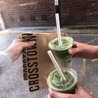 The drinks (£1 each)  at Crosstown Doughnuts Vegan in London