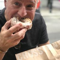 Lemon thyme and beetroot  at Crosstown Doughnuts Vegan in London