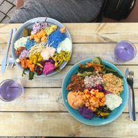 Salad bowl at the outdoor tables  at Ginger - Radhusplatsen in Helsingborg