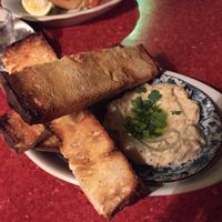 Smoky eggplant dip  at Carmen Jones in Auckland