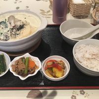 豆乳火鍋 at Aina Cafe in Osaka
