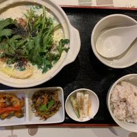 Tofu in casserole at Aina Cafe in Osaka