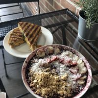 Chickpea toona sandwich and the original açaí bowl  at Eat Good Market Deli - Pineapple Express Bistro in Vernon
