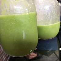 Green glow smoothies.    Delicious  at Eat Good Market Deli - Pineapple Express Bistro in Vernon