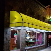 Outside at Fuzzy's Taco Shop in Topeka