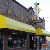 Outside at Fuzzy's Taco Shop in Topeka