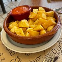 Patatas Bravas. Delicious. at Canadu in Malaga