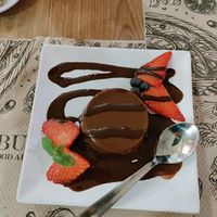 Chocolate flan at Canadu in Malaga