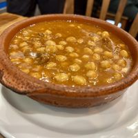 Calle de Vegetariano (chickpeas, mushrooms and almonds)  at Canadu in Malaga