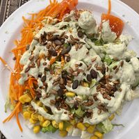 Salad with avocado sauce  at Canadu in Malaga