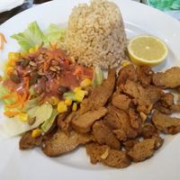 Seitan scallops with lemon  at Canadu in Malaga