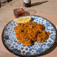 Amazing Paella with mushrooms and vegetables at Canadu in Malaga