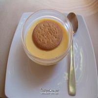 Vanilla pudding from Menu del Dia at Canadu in Malaga