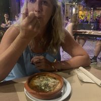 Non vegan friend enjoying her veg lasagna ❤️🙌🏻 at Canadu in Malaga