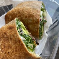 Veggie Burger with whole wheat wrap   at Fresh Press Juice Co in Bernardsville