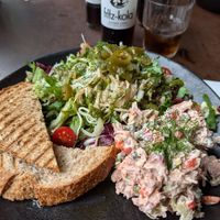Vegan tuna salad as a plate (instead of a wrap) at Bhalu in Nijmegen