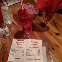 Cocktaips and amazing vegan menu at Charlie Brown's Diner in Eastbourne
