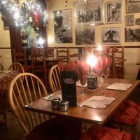 All done up for Christmas. A lovely intimate family restaurant. With an old school Americana style.  at Charlie Brown's Diner in Eastbourne