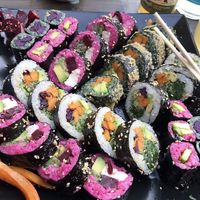 Sugar free vegan kimbap for two plate   at Kimbap Spot in Bochum