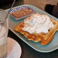 Banana waffle #Veganuary at Kimbap Spot in Bochum