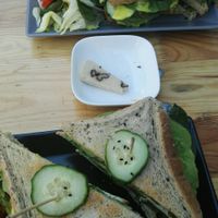 Brunch - smoked tofu and Bärlauch toasty and avocado toasty at Kimbap Spot in Bochum