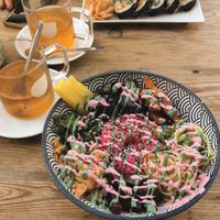 Rainbow Bowl & Classic Kimbap - Lunch Special with Tea  at Kimbap Spot in Bochum