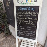 Daily specials at Bio.Tequim Vegetariano Restaurante in Tavira