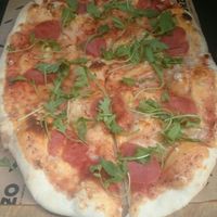 Vegan Salami pizza at Orzo People Music Nature in Krakow