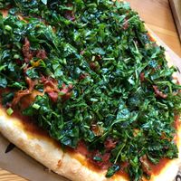 Kale and sun dried tomatoes  at Orzo People Music Nature in Krakow