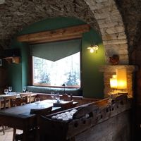 Interior at Taverna Coppapan in La Thuile