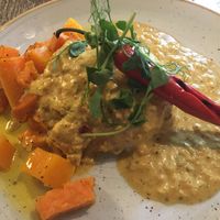 Spiced coconut curry (main) at The Oat Sheaf in Fleet