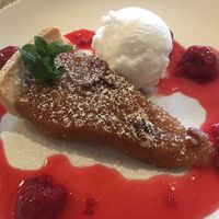 Treacle and pecan tart at The Oat Sheaf in Fleet