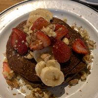 Vegan waffles (you have to tell the waitress so that it doesn’t have honey) at Tiendas Naturales in Rosario