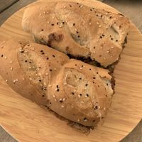 Sausage sandwich  at Huitzilli Saludable in Merida