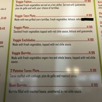 Menu  at Habanero's Fresh Mex in Las Cruces