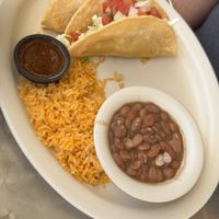 Vegan taco plate   at Habanero's Fresh Mex in Las Cruces