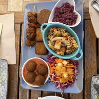 Vegan mixed plate   at El Vegetariano de la Alcazabilla in Malaga