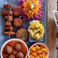 The vegan mixed plate of deliciousness. at El Vegetariano de la Alcazabilla in Malaga