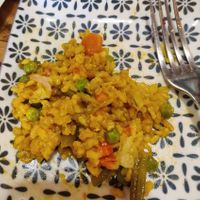 the best paella. at El Vegetariano de la Alcazabilla in Malaga