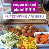 mixed plate vegan at El Vegetariano de la Alcazabilla in Malaga