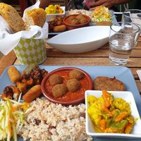Plato vegano at El Vegetariano de la Alcazabilla in Malaga