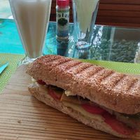 Torta Especial, horchata at Comiendo Sano Mi Tienda de la Salud in Mazatlan