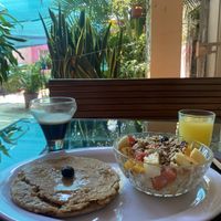 Weekend breakfast (iced coffee is slightly more)  at Comiendo Sano Mi Tienda de la Salud in Mazatlan