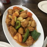 Sweet and sour chicken  at Gaya Vegetarian in Kota Kinabalu