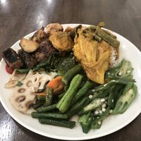 Buffet plate for RM10 at Gaya Vegetarian in Kota Kinabalu