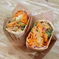 Unchicken burrito at Edgy Veggy in Sofia